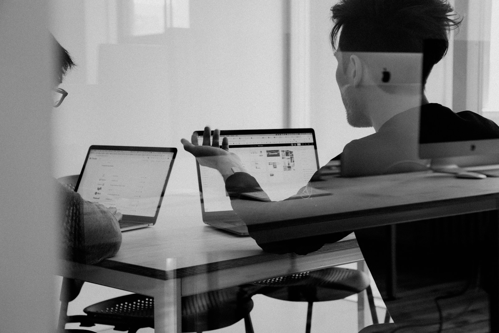 Brand identity review session with reference boards